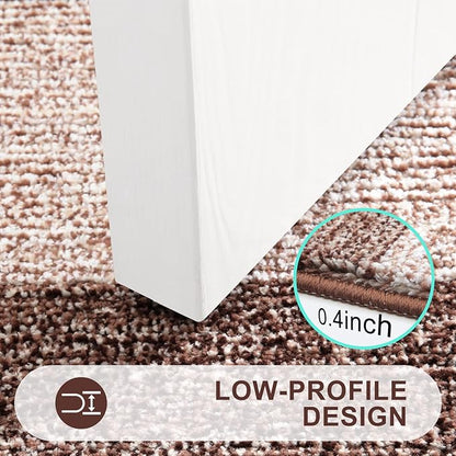 Kitinjoy Indoor Outdoor Door Mat, 32x20 Non-Slip Absorbent Dirt Trapper, Low-Profile Washable Inside Entrance Front Floor Mat, Sturdy Soft Entry Doormats for Entryway, Brown