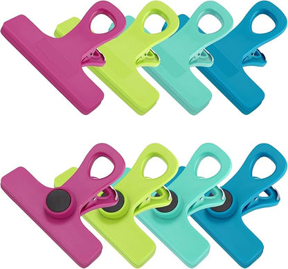 TACGEA Chip Clips, Magnetic Bag Clips with Air Tight Seal for Food Storage, 8-Piece