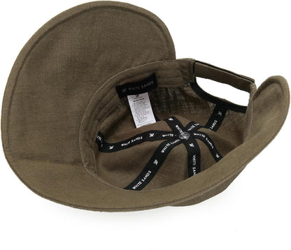 Linen Victorian Bonnet Hat Sun Cap, Foldable Summer Visor | New Katy