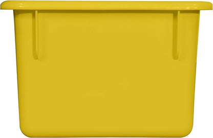Wood Designs Cubby Storage Bin, Heavy Duty Plastic Containers for Kids Yellow Cubby Tray Set of 20