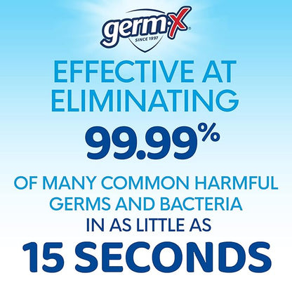 Germ-X Original Hand Sanitizer, Back to School Supplies, Non-Drying Moisturizing Gel with Vitamin E, Instant and No Rinse Formula, Large Family-Size Flip Top Bottle, 32 Fl Oz (Pack of 4)