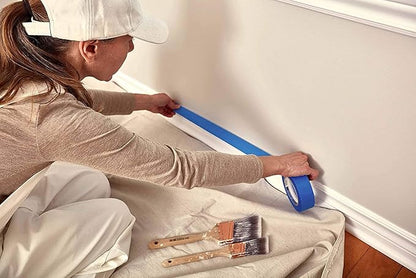 ZUPERIA Canvas Drop Cloth for Painting (Size 4x5 Feet Pack of 4) Pure Cotton Painters Drop Cloth for Painting, Furniture & Floor Protection - All Purpose Thick Canvas tarp with Double Stitched Edges