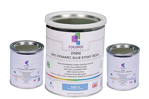 colored epoxies Dynamic Blue Epoxy Resin for Bar Tops, Table Tops, Wood, Concrete, Epoxy Art & Crafts 1.5 Gallon
