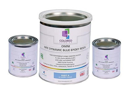 colored epoxies Dynamic Blue Epoxy Resin for Bar Tops, Table Tops, Wood, Concrete, Epoxy Art & Crafts 1.5 Gallon