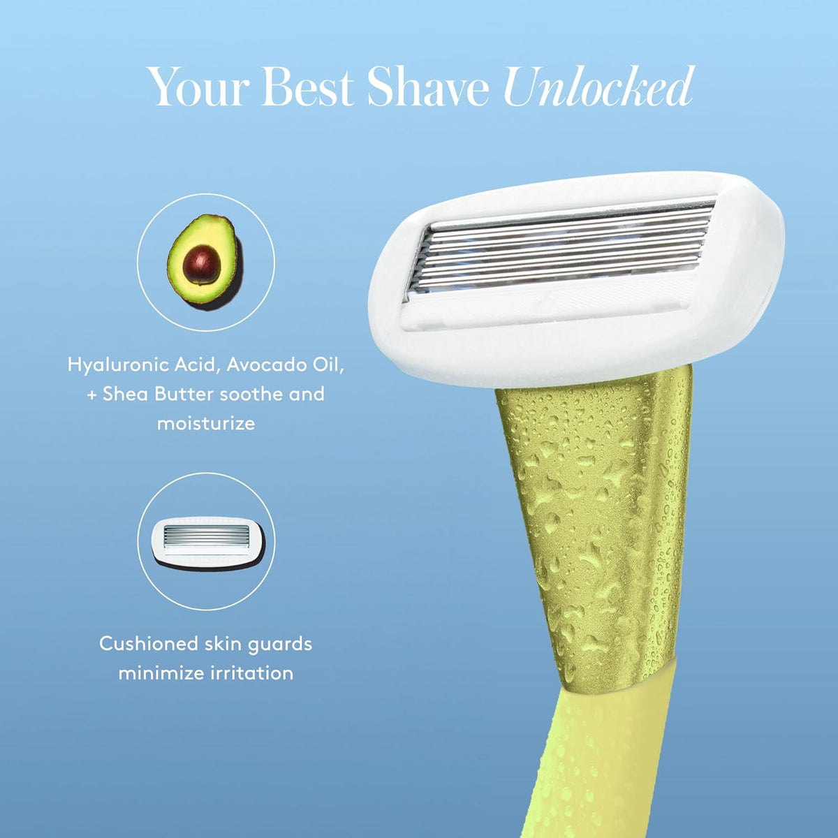 Women's Razor Shave Kit, 1 Matchpoint Razor Handle + 6 Blade Refills