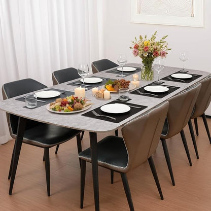Vinyl Placemats Set of 6, Dual Sided Place Mats