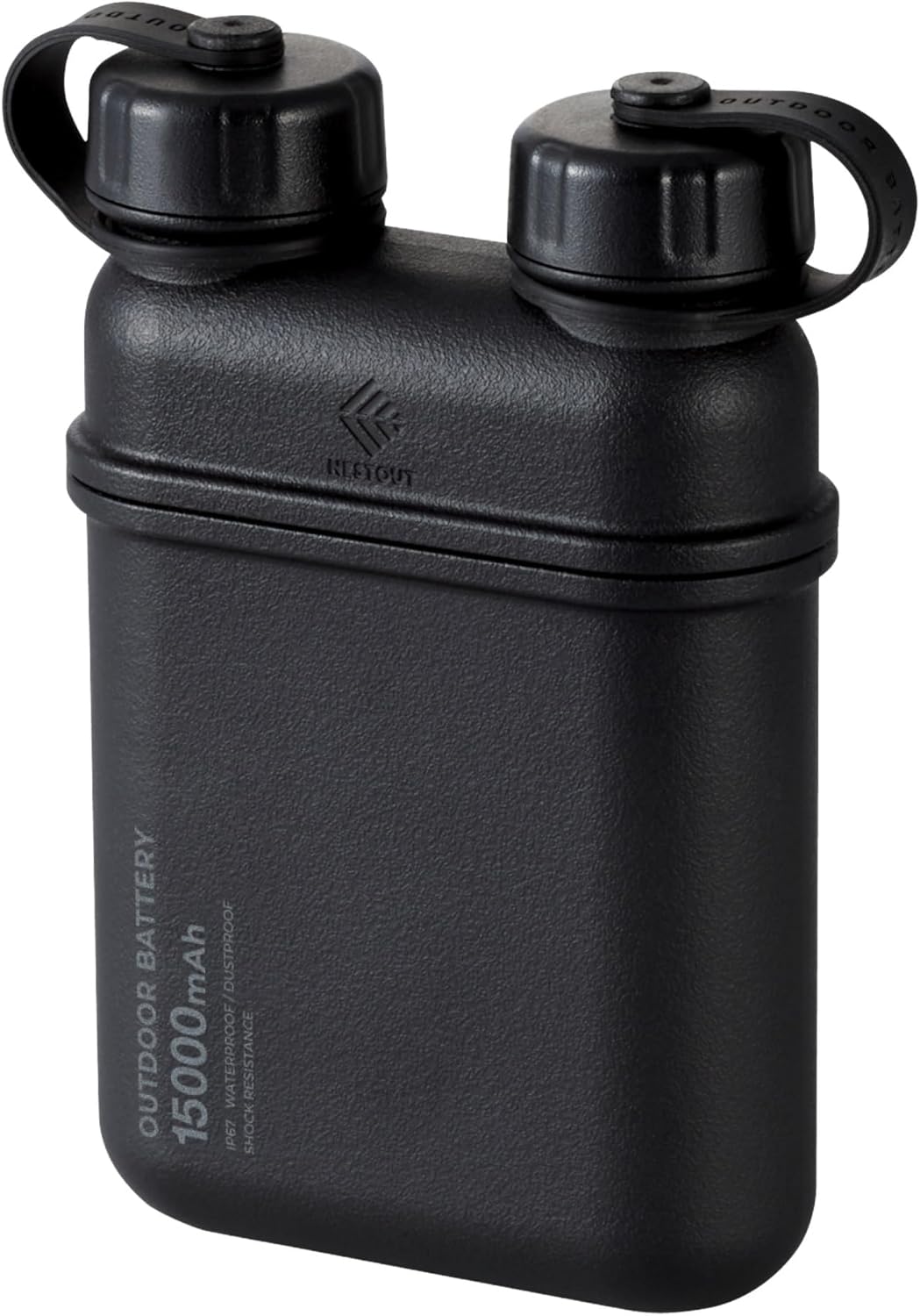 ELECOM NESTOUT Rugged Power Bank, 15000mAh Outdoor Charger, 32W USB-C Fast Charging PD, Waterproof IP67, Durable Shockproof, Battery Pack for iPhone Tablet Hiking Travel Camping (Black, 15000mAh)