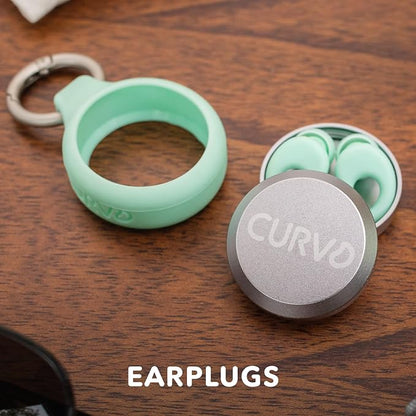 CURVD Premium Carrying Case – Durable Travel Keychain Container, Medicine Pill Organizer & Travel Pill Box, Small Waterproof Holder for Pills, Earplugs, Jewelry, Compatible with Loop, Vibes & Eargasm