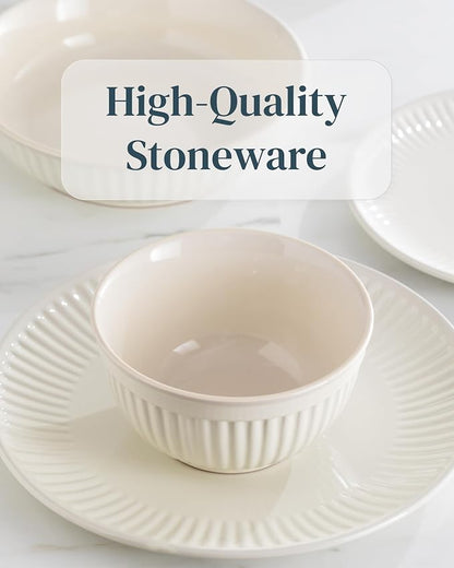 24 Piece Stoneware Dinnerware Set