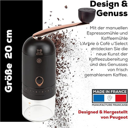 Peugeot L'ARBRE A CAFÉ Coffee Grinder, 20cm, Brown W/Wooden Spice Scoop