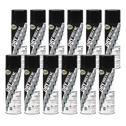 Zep Dry Moly NC Dry Film Lubricant - 14 oz (Case of 12) 10601 - Reduces Friction and Wear for Metal-to-Metal Contact Points, Stable and Effective, Non-Chlorinated
