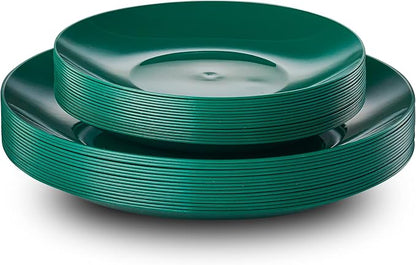 PLASTICPRO 64 Piece Combo Plates Christmass Set includes 32-7'' inch Plates &