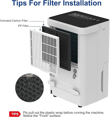 Shinco 30 Pints Dehumidifier for Home and Basements, 1500 Sq.Ft Dehumidifiers with Drain Hose, Auto or Manual Drainage, Auto Defrost, Quietly Remove Moisture, Activated Carbon Filter, 24HR Timer
