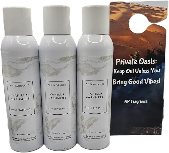 AP Fragrance Belfair Oaks Room Fragrance Air Freshener Spray Vanilla Cashmere - Concentrated Deodorizer - 3 Pack