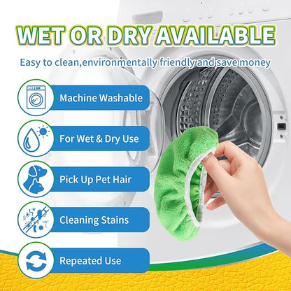 3 Pack Reusable 100% Coral Fleece Mop Pads Compatible with Swiffer Sweeper, Wet and Dry Flat mop Cover, Washable Pads Refills for Hardwood/Surface Floor Cleaning (Mop is Not Included)