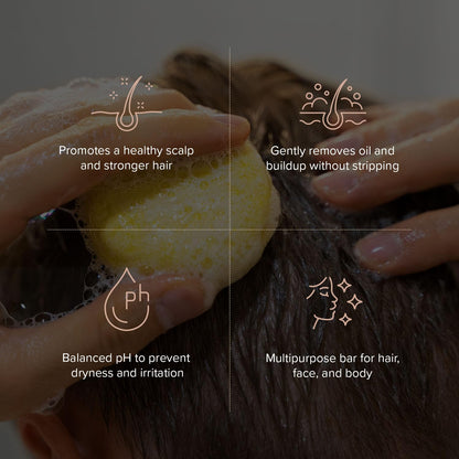 Maka Nature Low-Carbon Shampoo Bar | Korean K-Beauty Haircare with Natural Ingredients for Scalp & Hair Types | Vegan, Eco-Friendly, pH balanced, 3.35oz (Geranium)