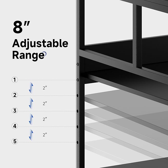 Printer Stand, 24''×24''×29'' Large Printer Table for Home Office with Locking Casters, Heavy Duty Sturdy 3-Tier Rolling Cart with Adjustable Shelf, Mini Fridge Stand, Home Office Essentials, Black