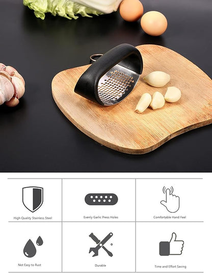 Garlic Press Rocker Stainless Steel New Innovative Garlic Mincer Crusher Chopper Smash Garli