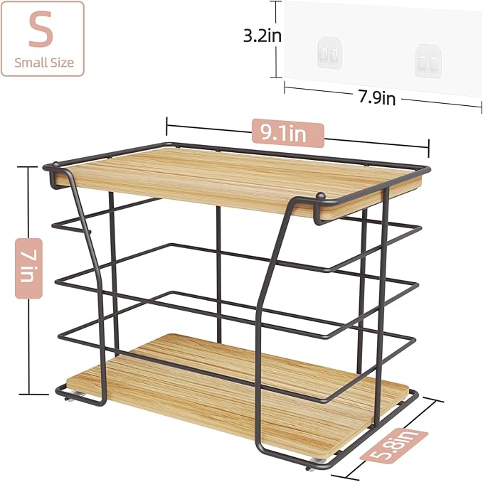 Trash Bag Holder/Dispenser with Lid, Stackable Storage Laundry Kitchen Organizers for Countertop Organization, Wall Mount Trash Bag Holder under Sink, No Drill
