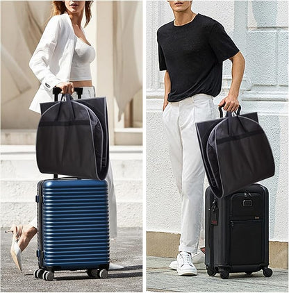 3 Pack 43" Garment Bags for Travel and Storage, Suit and Dress Bags with Duffle Design, Ideal for Hanging Clothes, Blazers, Dresses, Coats, and Wardrobes