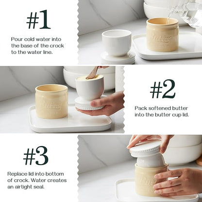 DOWAN Butter Dish, French Butter Crock