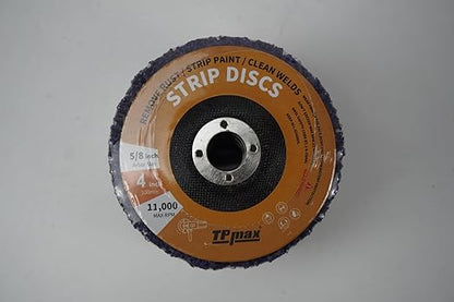 4 inch Stripping Discs Rust Remover Discs Remove Paint and Oxidation 5/8 inch Arbor Clean Discs Poly Strip Disc Angle Grinding Wheel - 5 Pack(Purple)