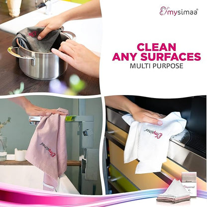 XL Lint Free Microfiber Cleaning Cloth, Cleaning Rags, Microfiber Towels, Glass Cloths, Lint Free Towel, Window Cleaning Cloth - Set of 12