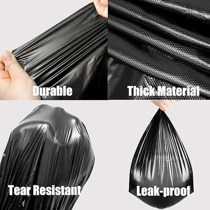 Outdoor Dog Poop Trash Can with Lid, Dog Waste Trash Can Pet Waste Container Pooper Scooper for Yard Garden Kitchen with Removable Inner Bin, Large Garbage Bag, Black
