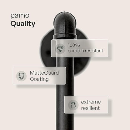 pamo Industrial Pipe Clothing Rack with Shelf - 220 lbs Capacity - Free Standing Clothes Rack and Walk In Closet for Wardrobe