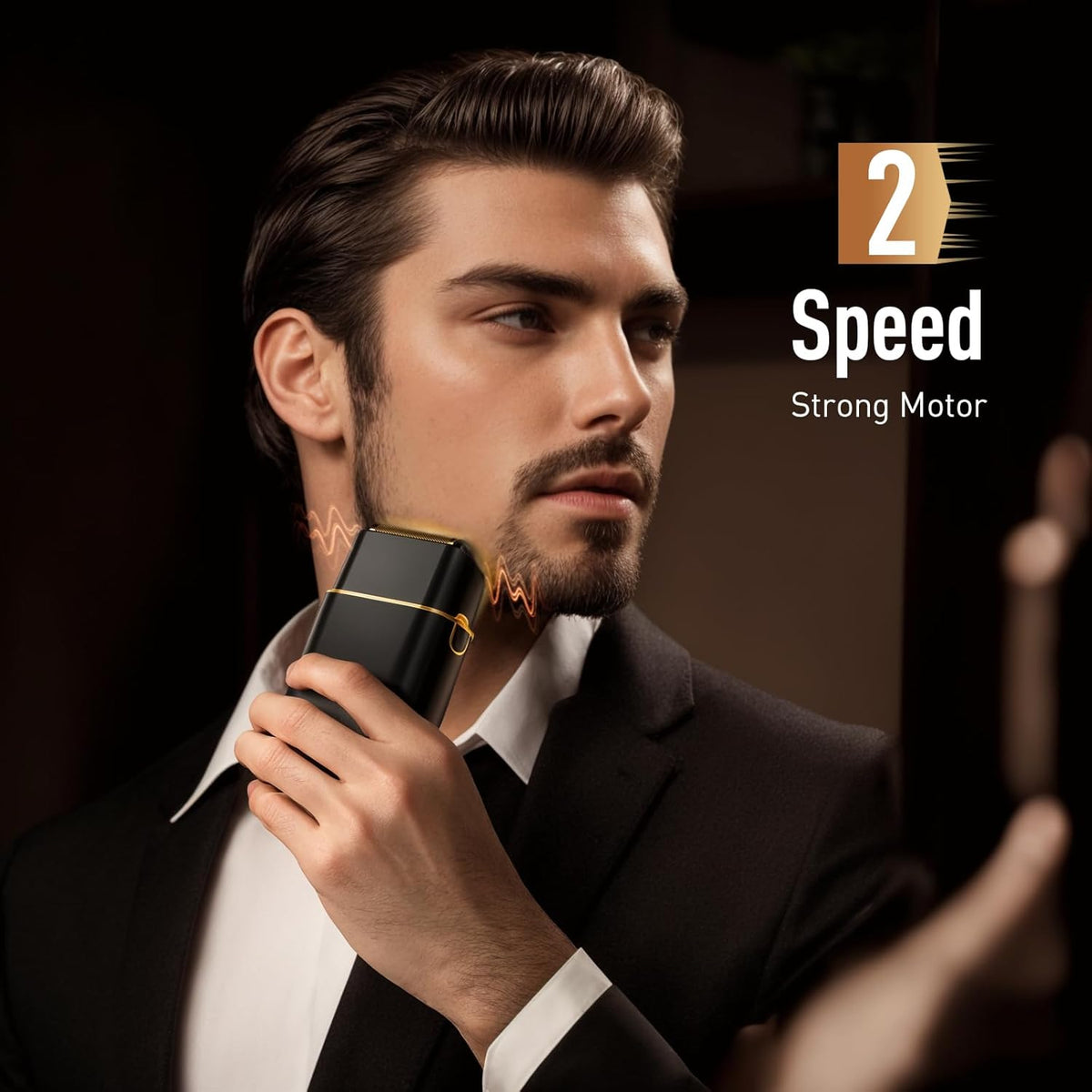 Professional Foil Shaver for Men: Cordless Electric Razor with High-Speed Dual Blades, Rechargeable USB-C, IPX6 Waterproof & Travel-Friendly/Home Use