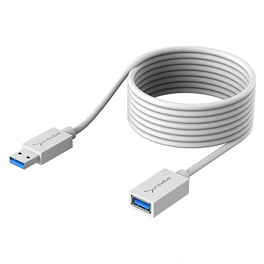 SABRENT 22AWG USB 3.0 Extension Cable - A-Male to A-Female [White] 10 Feet (CB-301W)