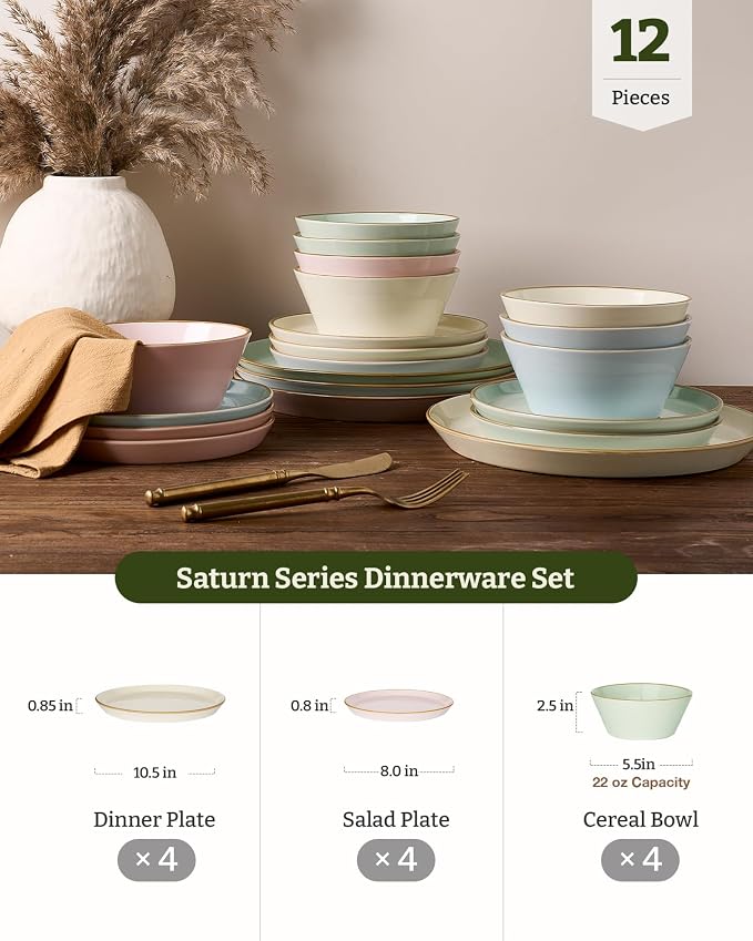 Famiware Saturn Dinnerware Sets, Ceramic Dishes