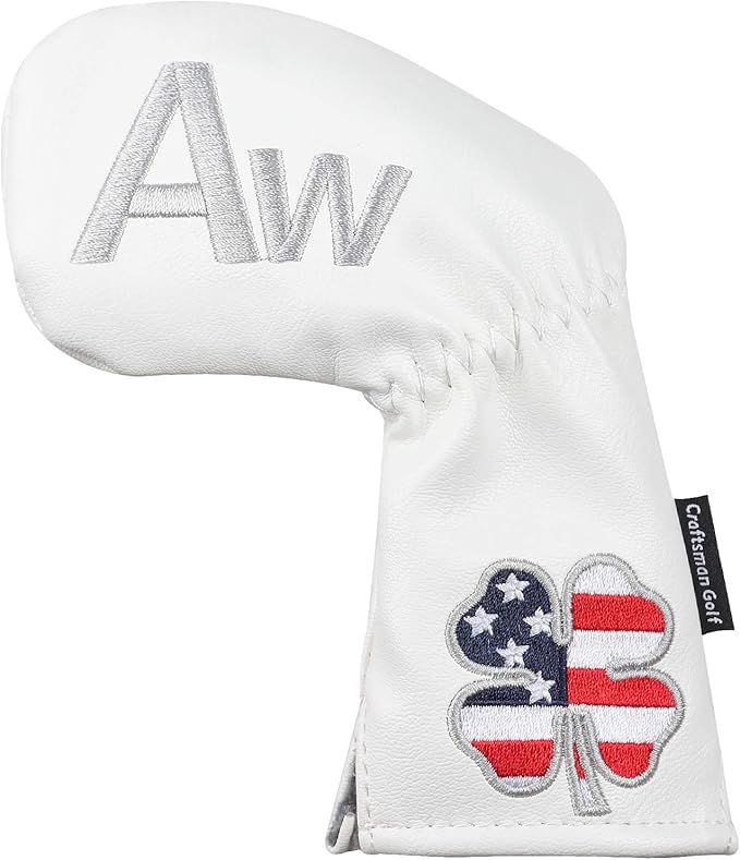 CRAFTSMAN GOLF 11pcs /Set USA US Flag Clover Leather Left Right Black White Green Dark Blue Iron Covers Headcover Also Available for Custom Version with Your Name