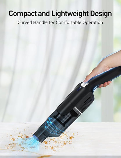 Successor Handheld Vacuum, Cordless Vacuum 15KPA Powerful Car Vacuums, Rechargeable, Charging Dock, Ergonomic Handle, 2-in-1 Crevice Tool, Portable Handheld Vacuums with 2-Speed for Car