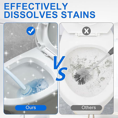 60pcs Disposable Toilet Wand Refills,Replacement Brush Heads Compatible With Most Toilet Wand Refill System,Upgrade Fiber Cleaner Heads for Closestool Cleaning.（not included brush rod）