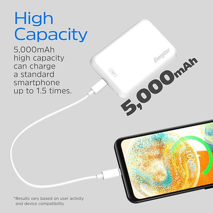 Energizer Magnetic Power Bank 5000mAh Wireless Portable Charger 15W USB C in and Out Fast Charging for Magsafe Battery Pack for iPhone 16/15/14/13/12 Pro/Pro Max Series_QM5000