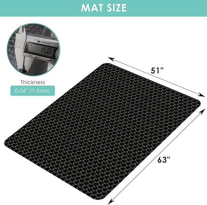Vicwe Office Chair Mat for Hardwood Floor, 63" x 51" Large Office Chair Mat, Gaming Chair Mat for Hardwood, Easy Glide for Chairs, Multi-Purpose Floor Protector Desk Chair Mat for Home Office
