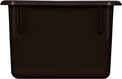 Wood Designs Cubby Storage Bin, Heavy Duty Plastic Containers for Kids Brown Cubby Tray Set of 30