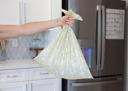 Happy Haven Trash Bags for 2,3,4 Gallon Trash Can, Small Garbage Bags - Bedroom & Bathroom, Decorative Cute Wastebasket Liner - 50 Count (Sand Seascape)