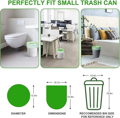 5.2 Gallon Biodegradable Trash Bags (THICKENED) | Eco Friendly, Unscented, 20L Strong Multipurpose Waste Bags for Bathroom Bedroom Office Kitchen, 160 Count | Compostable Garbage Bag by EnvoWise