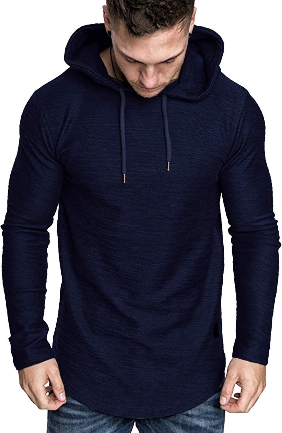 Lexiart Mens Fashion Athletic Hoodies Sport Sweatshirt Solid Color Fleece Pullover