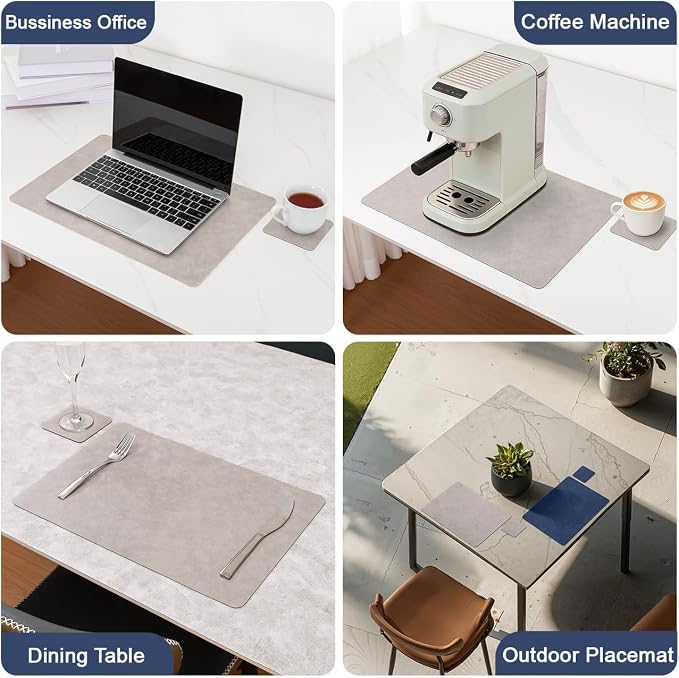 Vinyl Placemats Set of 4, Dual Sided Place Mats