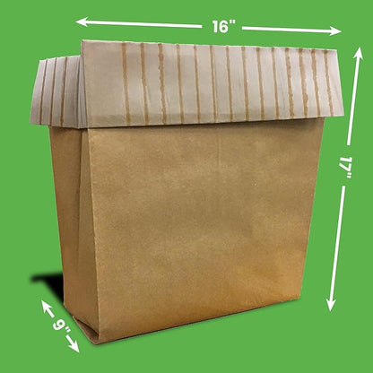 Kitchen Master Super Strong Compactor Bags (12 Pack) | Precuffed, Garbage Compactor Bags, Kitchen Liner, Paper Trash Bin Press, Kitchen Essential, Paper Garbage Press Liner