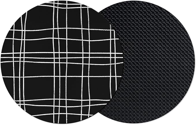 Simple Grid Coasters Set of 2 Absorbent Coasters