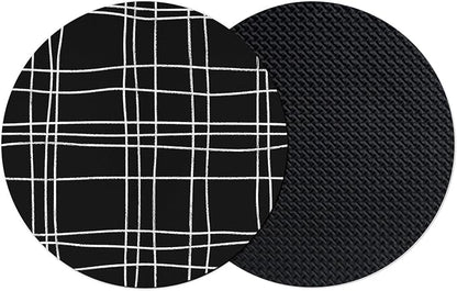 Simple Grid Coasters Set of 2 Absorbent Coasters