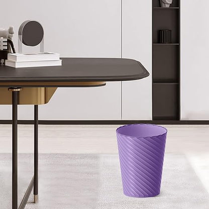 Bathroom Trash Can, 3 Pack 1.8 Gallons Small Trash Can with Trash Bags, Bathroom Garbage Can, Plastic Trash Bin, Round Waste Basket for Bedroom, Office, Compact Space (Pink Purple Green)