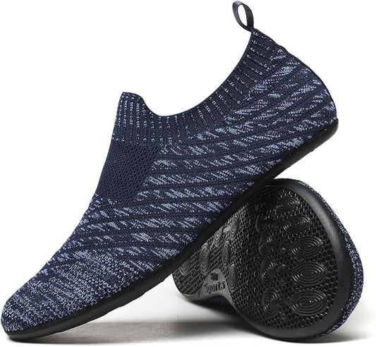 QZKDM Lightweight Slip on Grip Indoor House Slippers Barefoot Non Slip Home Exercise Yoga Shoes for Men Women