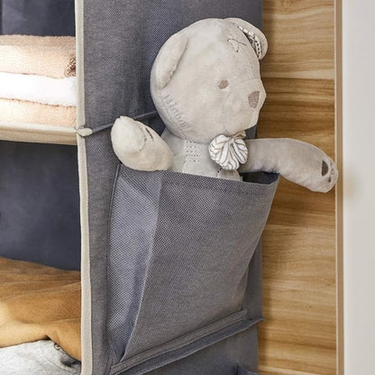 YOUDENOVA Hanging Closet Organizer, 6-Shelf Closet Hanging Storage Shelves, 2 Packs, Grey
