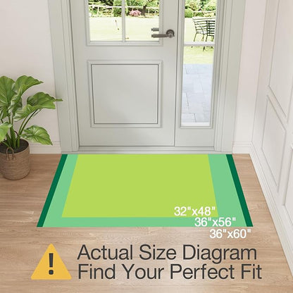LUMI Indoor Door Mat 36"x59", Ultra Thin Low Profile Non-Slip Doormat for Home Entrance, Absorbent & Stain-Resistant Welcome Mats, Washable Entryway Mat for Front Door, Patio, Porch, Camel