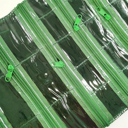 Travel Jewelry Roll Bag Portable Organizer Pouch With Grids&PVC Cover Storage Bags for Necklace, Bracelet, Bracelet,Ring, Badge, Pendant